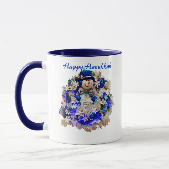 Mug Hanoukka Star moderne de David Snowman Wreath (Gauche)