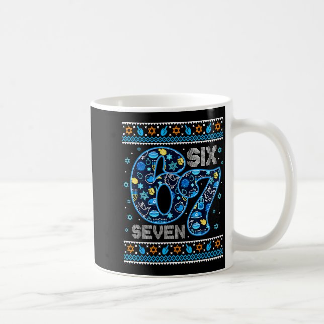 Mug Hanukkah 67 Festive Dreidel Ugly Sweater Jew Six S (Droite)