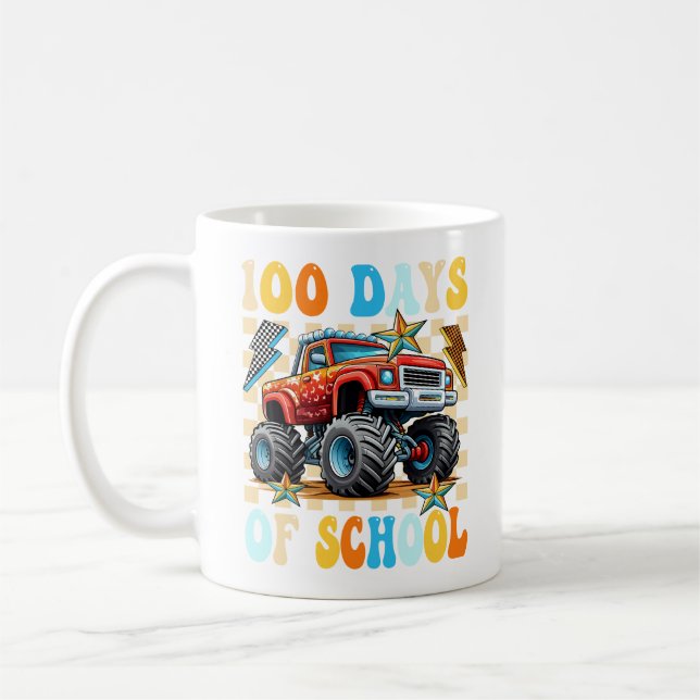Mug Happy 100 Days Of School Monster Truck  (Gauche)