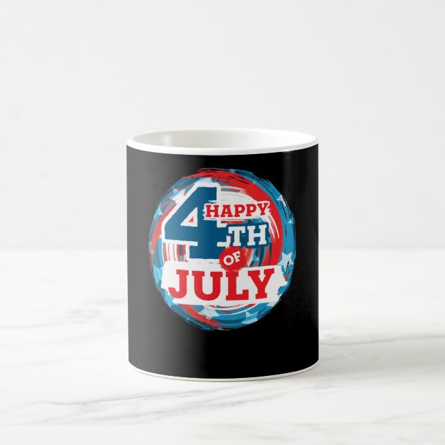 Mug Happy 4 juillet - drapeau américain Couleur (Centre)