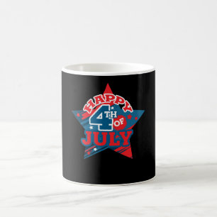 Mug Happy 4 juillet Star - drapeau américain - LOVE US