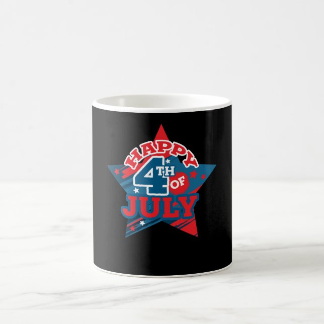 Mug Happy 4 juillet Star - drapeau américain - LOVE US (Centre)