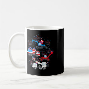 Mug Happy 4th Of July Grue Camion Construction Tout-Pe