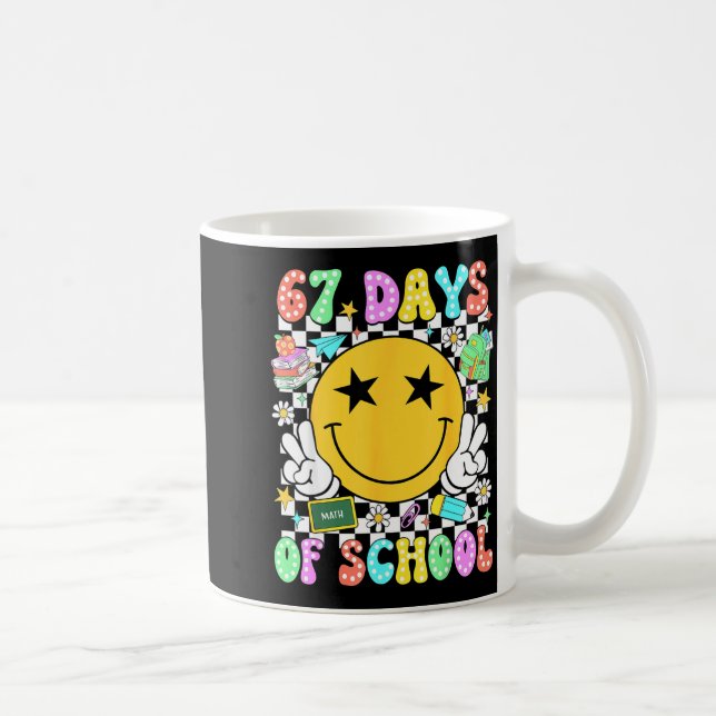 Mug Happy 67th Day Of School Vibes Smile Face 67 Days  (Droite)