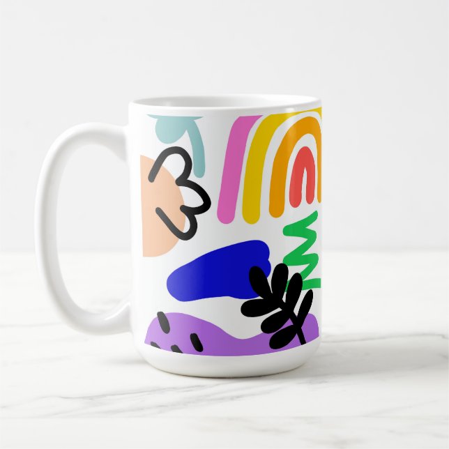 Mug Happy and colorful abstract designs (Gauche)
