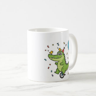 Mug Happy Birthday Crocodile Circus Theme Cartoon