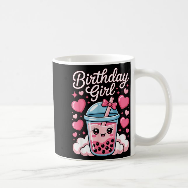 Mug Happy Birthday Girl Cute Nk Bow Bubble Boba Tea An (Droite)