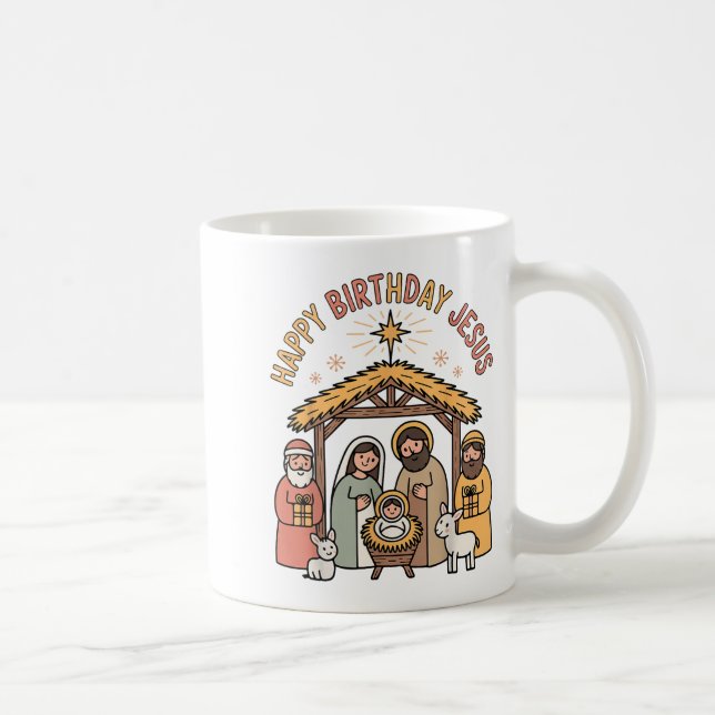 Mug Happy Birthday Jesus Christmas Christian Outfit To (Droite)