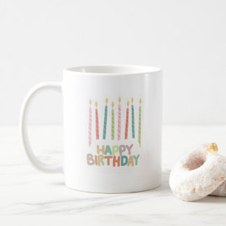 Mug Happy Birthday with Candles on 