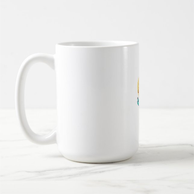 Mug Happy Bitcoin Wearing Sunglasses Surfing a Blockch (Gauche)