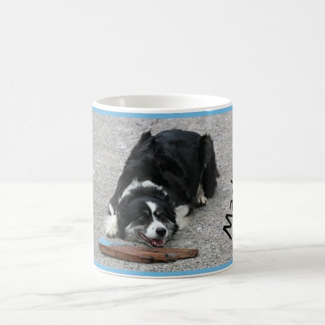 Mug Happy Border Collie chien, avec votre nom (Centre)