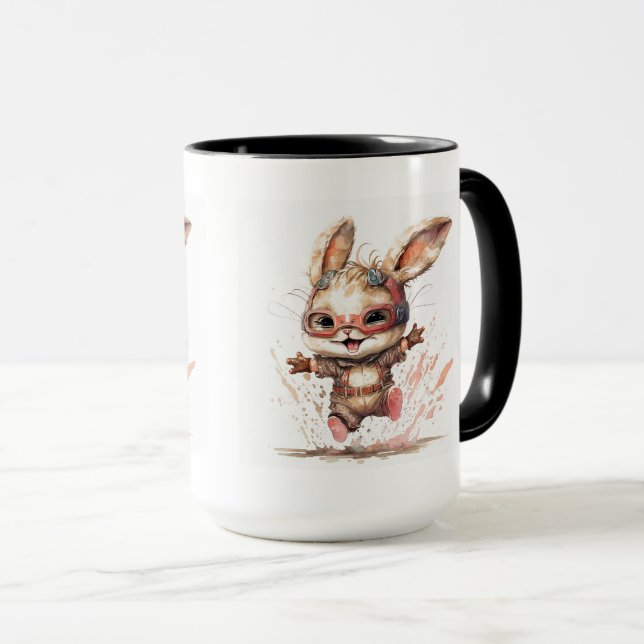 Mug Happy Bunny Combo Mug, 15 oz (Devant droit)