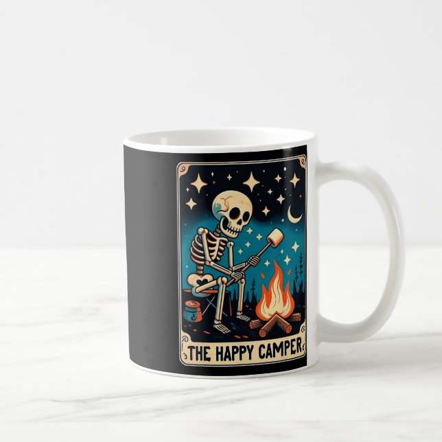 Mug Happy Camper Tarot Card Skeleton Camper Funny Camp (Droite)
