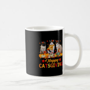 Mug Happy Catsgiving Siamese Chat Automne Automne Vibe
