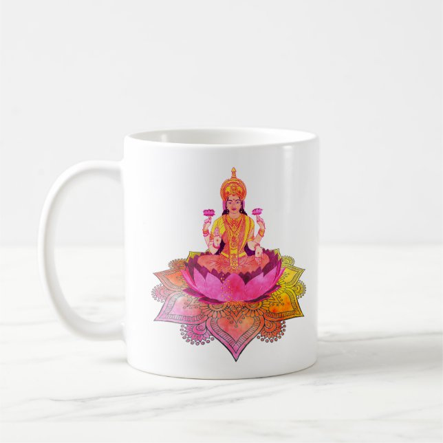Mug Happy Diwali - Deepalavi Lakshmi Goddess 4 (Gauche)