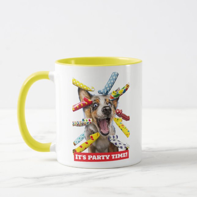 Mug Happy Dog Party Blowers (Gauche)