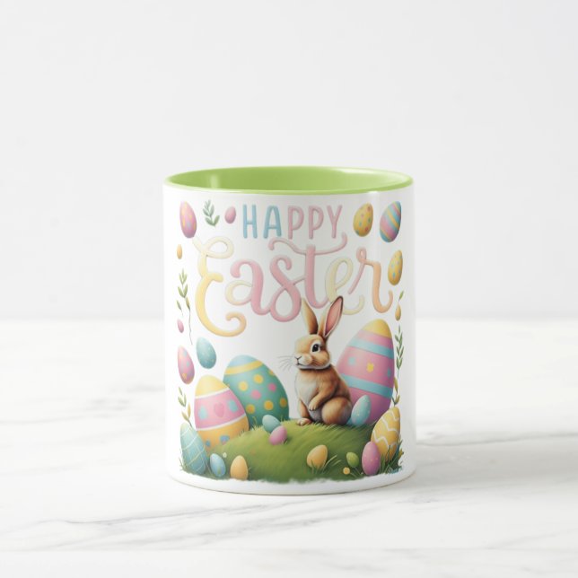 Mug Happy Easter Bunny and Eggs (Centre)