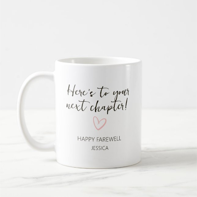 Mug Happy Farewell – Here’s to Your Next Chapter gift (Gauche)