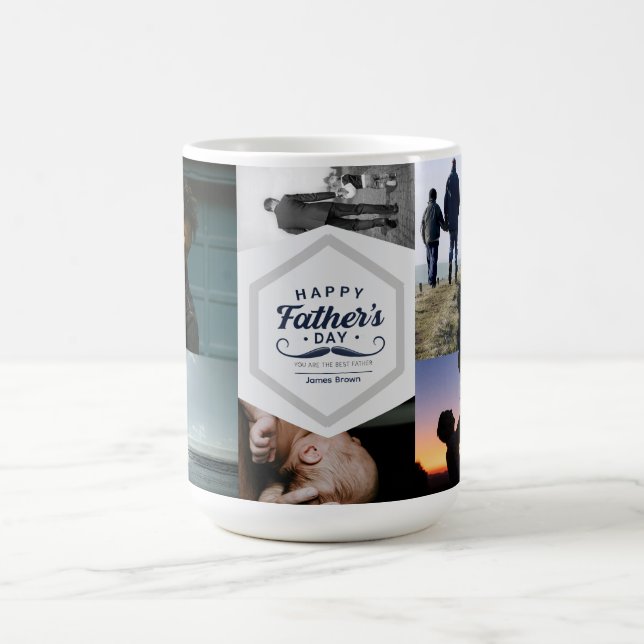 Mug Happy Father’s Day Mustache Tribute Design (Centre)