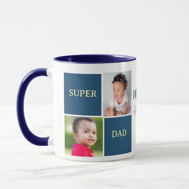 Mug Happy Father's Day Custom Photo  (Gauche)