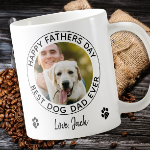 Mug Happy Fête des pères Pet Photo Meilleur Chien Pa