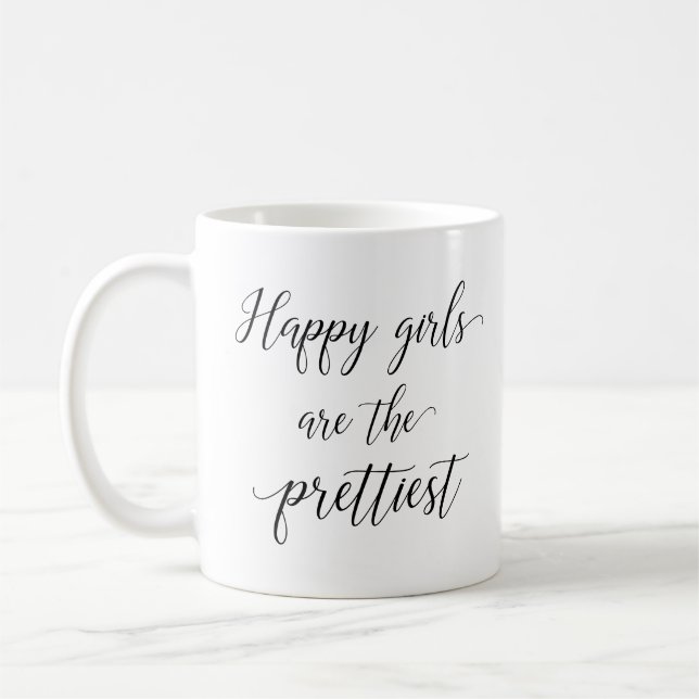 Mug Happy girls are the prettiest (Gauche)