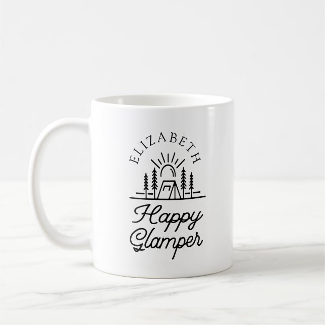 Mug Happy glamper monogramme (Gauche)