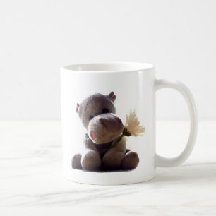Mug Happy Grey Hippo avec Daisy Dessin Photographie
