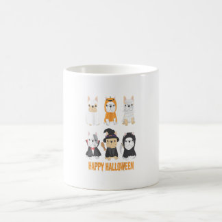 Mug Happy Halloween Carlins Chiens mignonnes Français