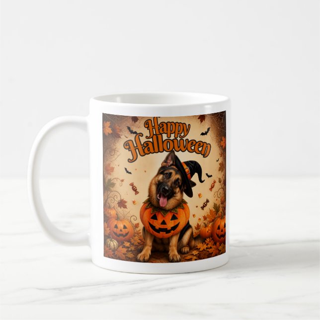 Mug Happy Halloween Drôles de Chiens (Gauche)