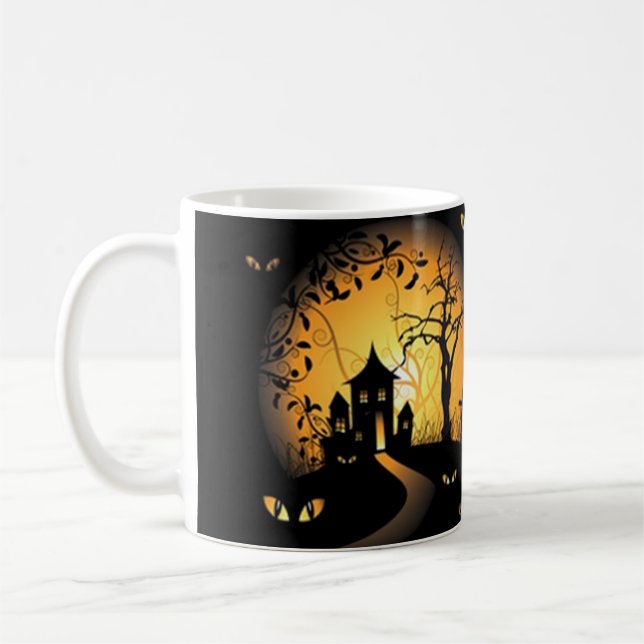 Mug Happy Halloween Haunted House Déplaisant Éffrayant (Gauche)
