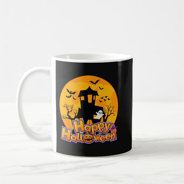 Mug Happy Halloween Haunted House Moon (Gauche)