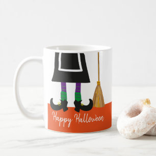 Mug Happy Halloween Jambes de sorcière et salle perso