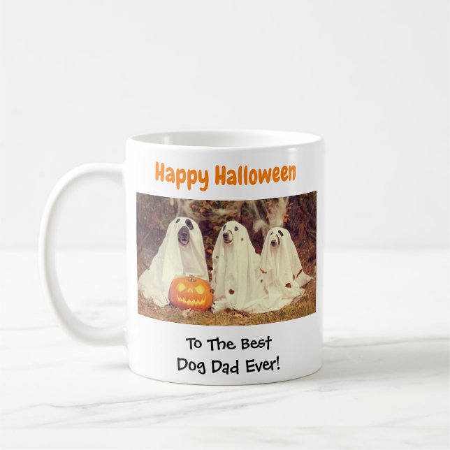 Mug Happy Halloween meilleur chien papa jamais animal  (Gauche)