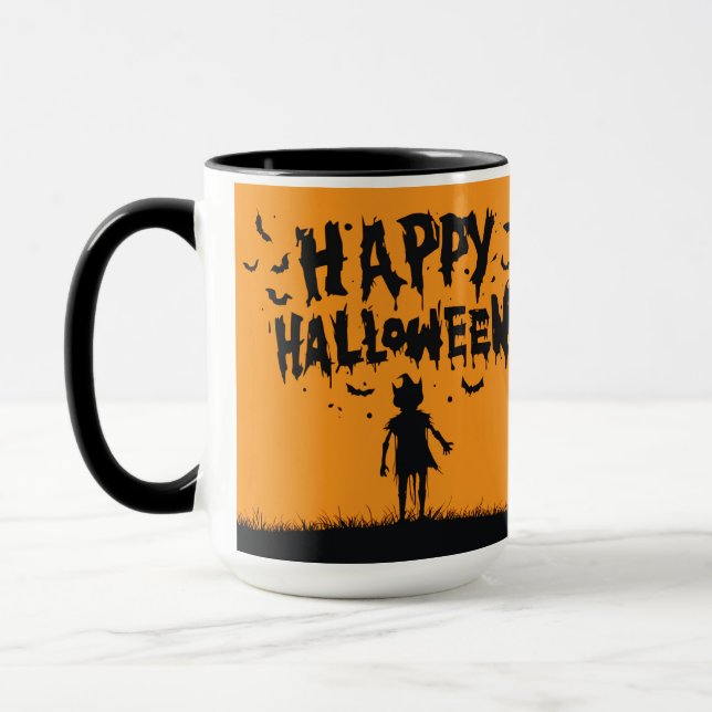 Mug Happy Halloween:Mug with Mysterious Silhouette (Gauche)
