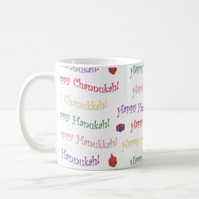 Mug Happy Hannukah Patterned (Gauche)