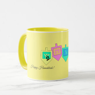 Mug Happy Hanoukka anglais hébreu