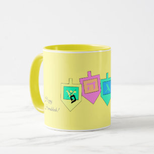 Mug Happy Hanoukka anglais hébreu