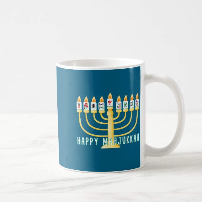 Mug Happy Hanukkah Mahjong Menorah Mahjukkah Chanukkah (Droite)
