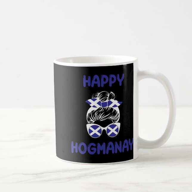 Mug Happy Hogmanay Scotland New Years Eve Messy Bun Wo (Droite)