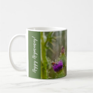 Mug Happy Hogmanay Scottish Thistle Honey Bees