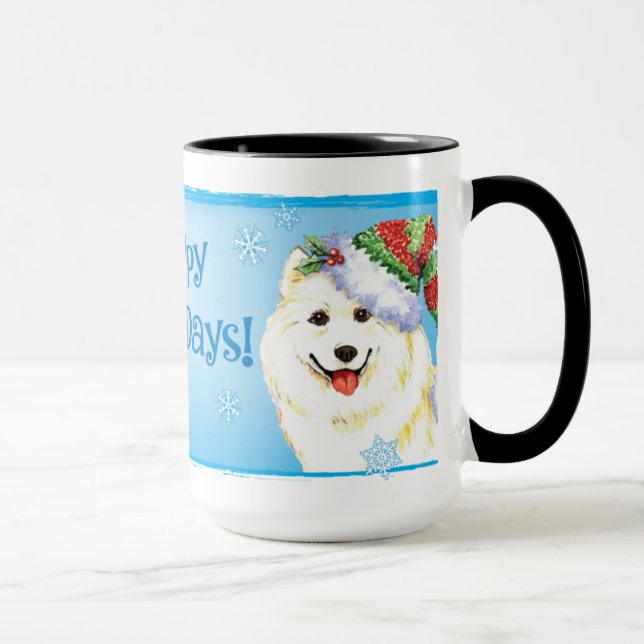 Mug Happy Howlidays Samoyed (Droite)