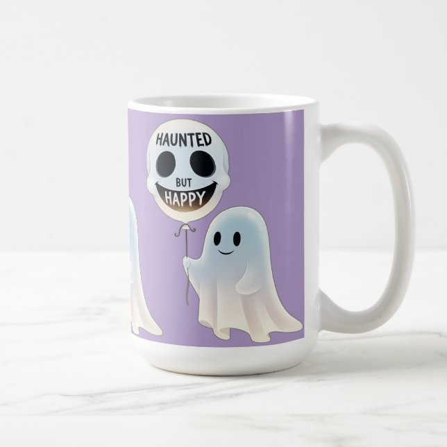 Mug Happy Kawaii Ghost with Skull Balloon (Droite)