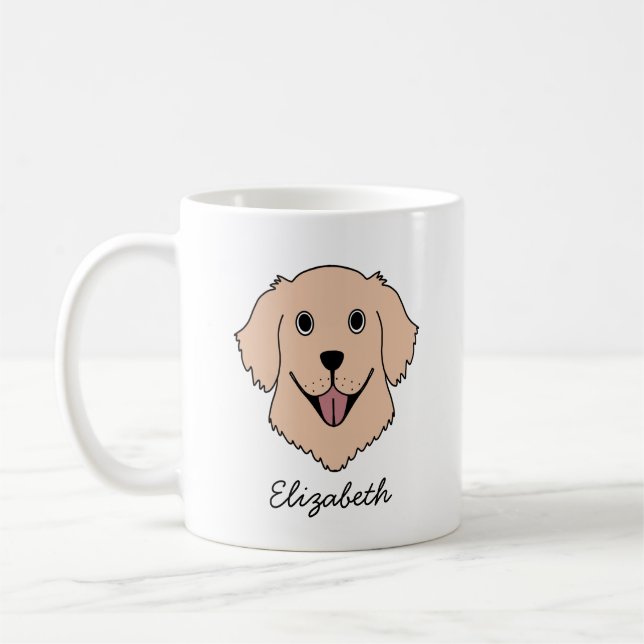 Mug Happy Labrador nom personnalisé (Gauche)