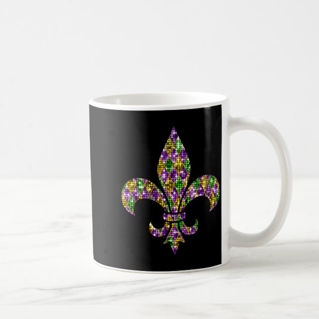 Mug Happy Mardi Gras Carnival New Orleans Fleur De Lis (Droite)