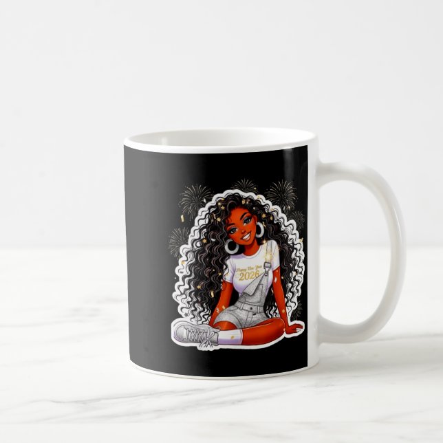 Mug Happy New Year 2026 Black Girl Magic Melanin  (Droite)