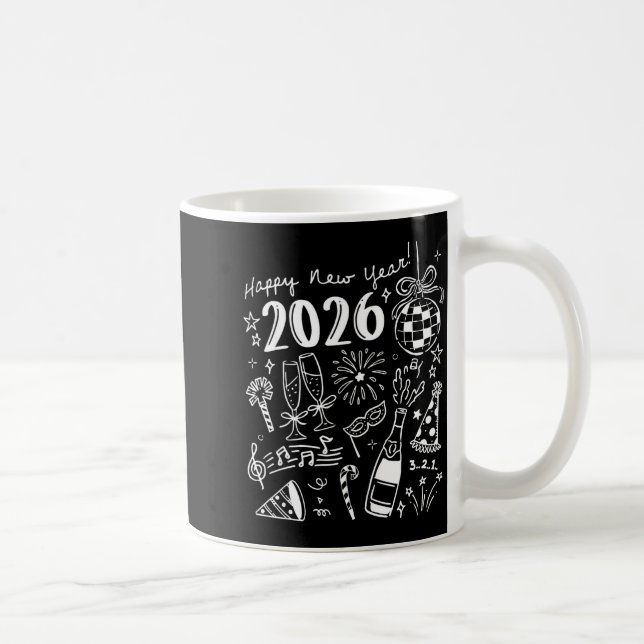 Mug Happy New Year 2026 Bow Funny  (Droite)
