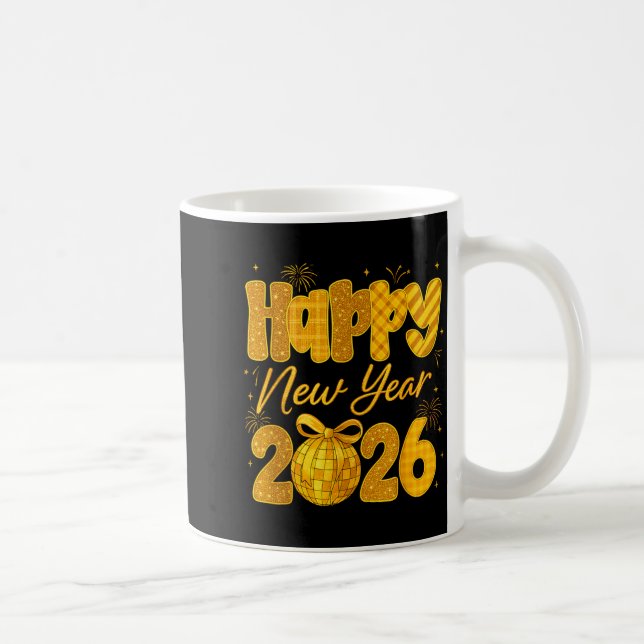 Mug Happy New Year 2026 Eve Party Gold Family Matching (Droite)