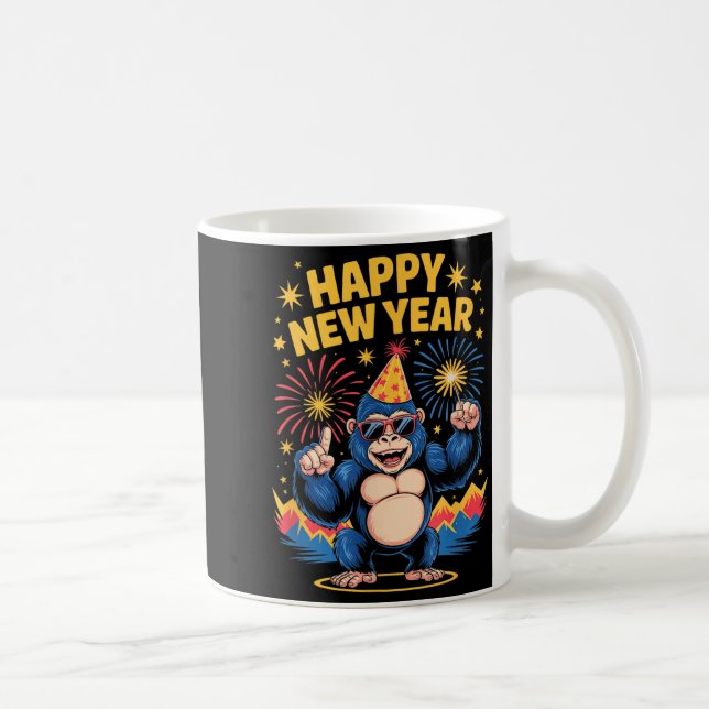 Mug Happy New Year 2026 Funny Kids Bigfoot Lovers Part (Droite)
