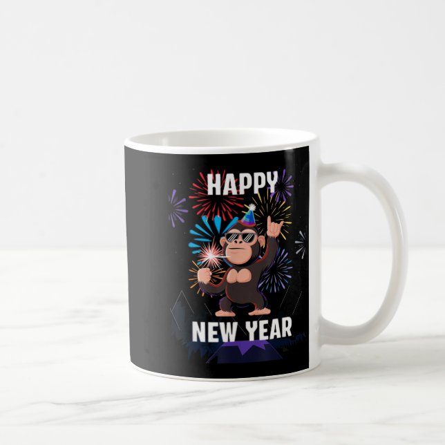 Mug Happy New Year 2026 Funny Kids Bigfoot Lovers Part (Droite)